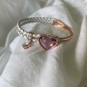 Heart Rose Gold Rope Clasp Bracelet